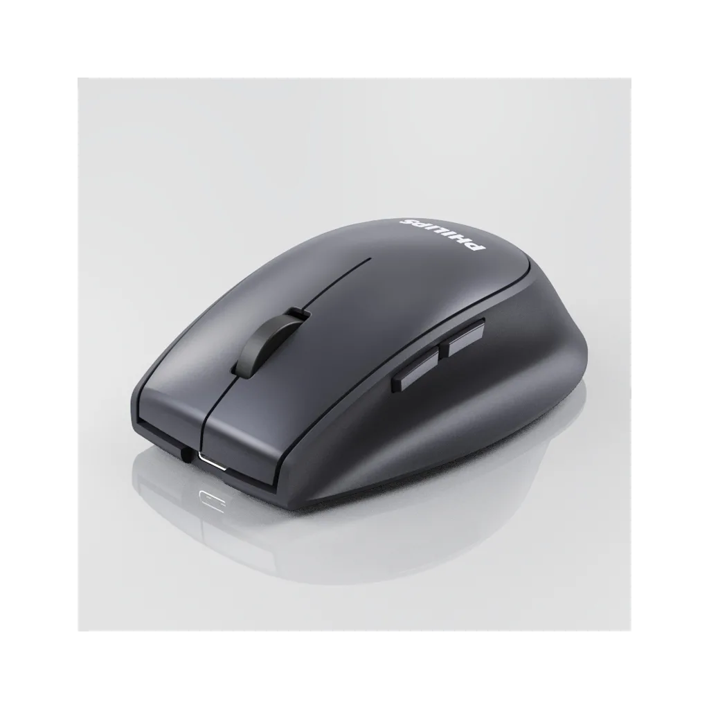 PHILIPS SPK7627K, Gri, USB Nano 2,4Gh ve Bluetooth Kablosuz, 1600dpi, Optic, 5 Tuşlu, Şarj Edilebilir, Sessiz Click, Mou