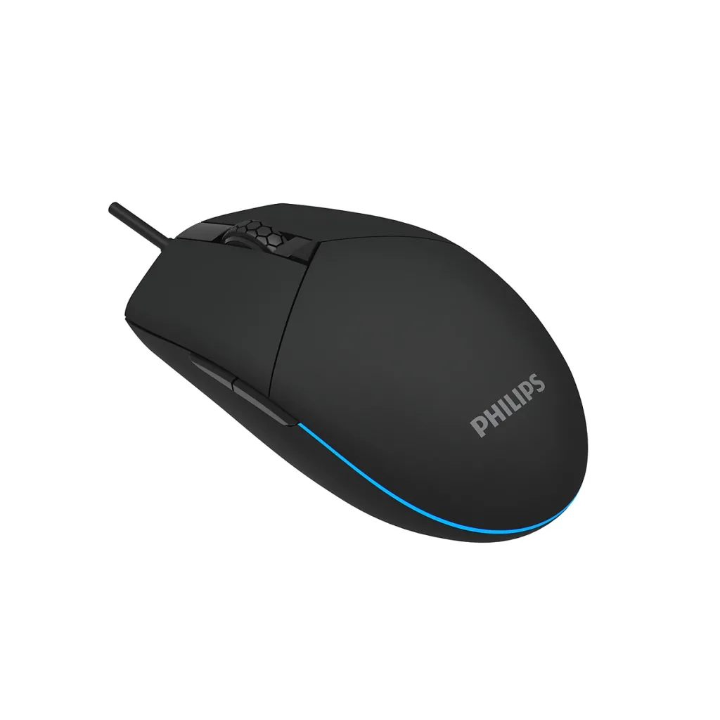 PHILIPS SPK9304B, Siyah, RGB Led Aydınlatma, USB Kablolu, 6400dpi, GAMING Optik Mouse