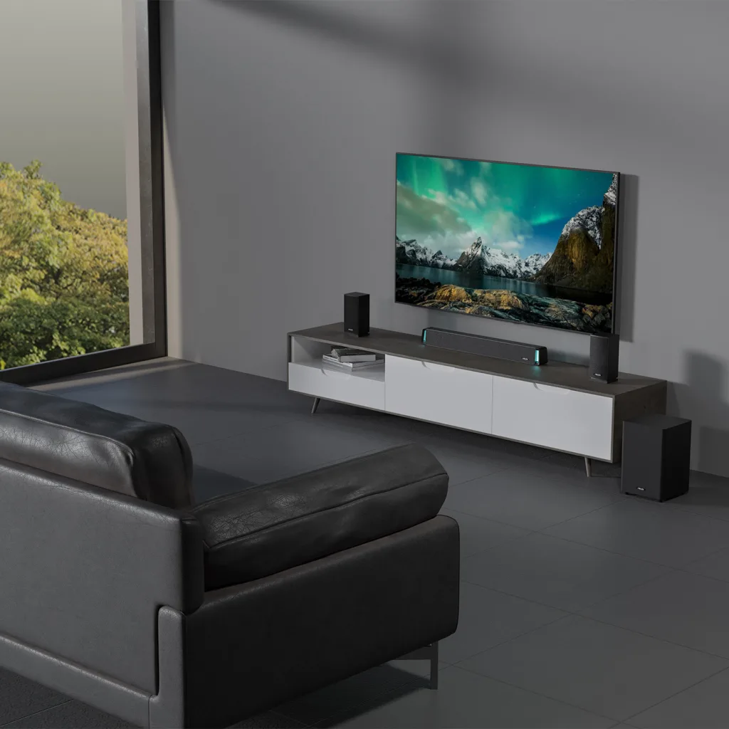 MIKADO MD-SBT35, 160W, 5+1, Masaüstü, BT/AUX/USB/HDMI/OPTICAL, Soundbar, Siyah Kasa, Ev Sinema Sistemi