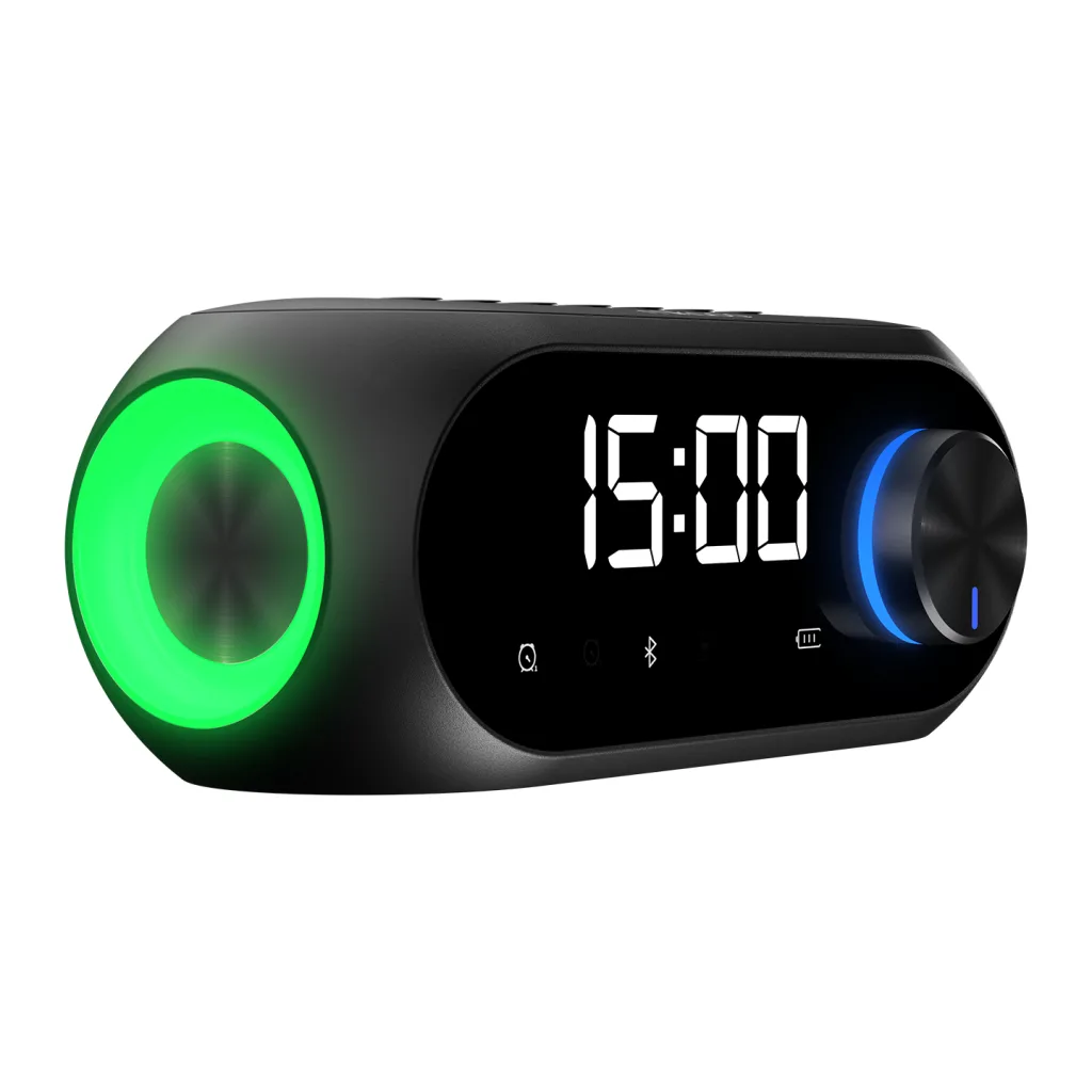 MIKADO MD-W7, Siyah, 5W, FM Radyo, USB, AUX, Bluetooth, Kablosuz, Taşınabilir, 1200mAh Batarya, Alarmlı Saat, Derece ve