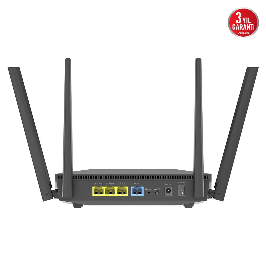 ASUS RT-AX52 Pro, AX3000, 3 Port, 3000Mbps, Dual Band, WİFİ 6, AiMesh, Extendable Router