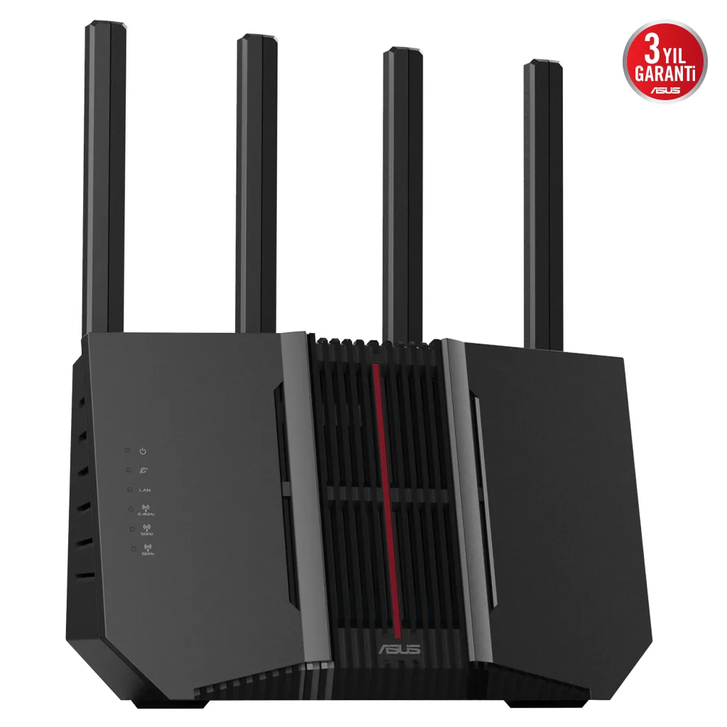 ASUS RT-BE92, BE9700, 4 Port, 9700Mbps, Tri Band, 6GHz WİFİ 7, AiMesh, Gigabit Extendable Router