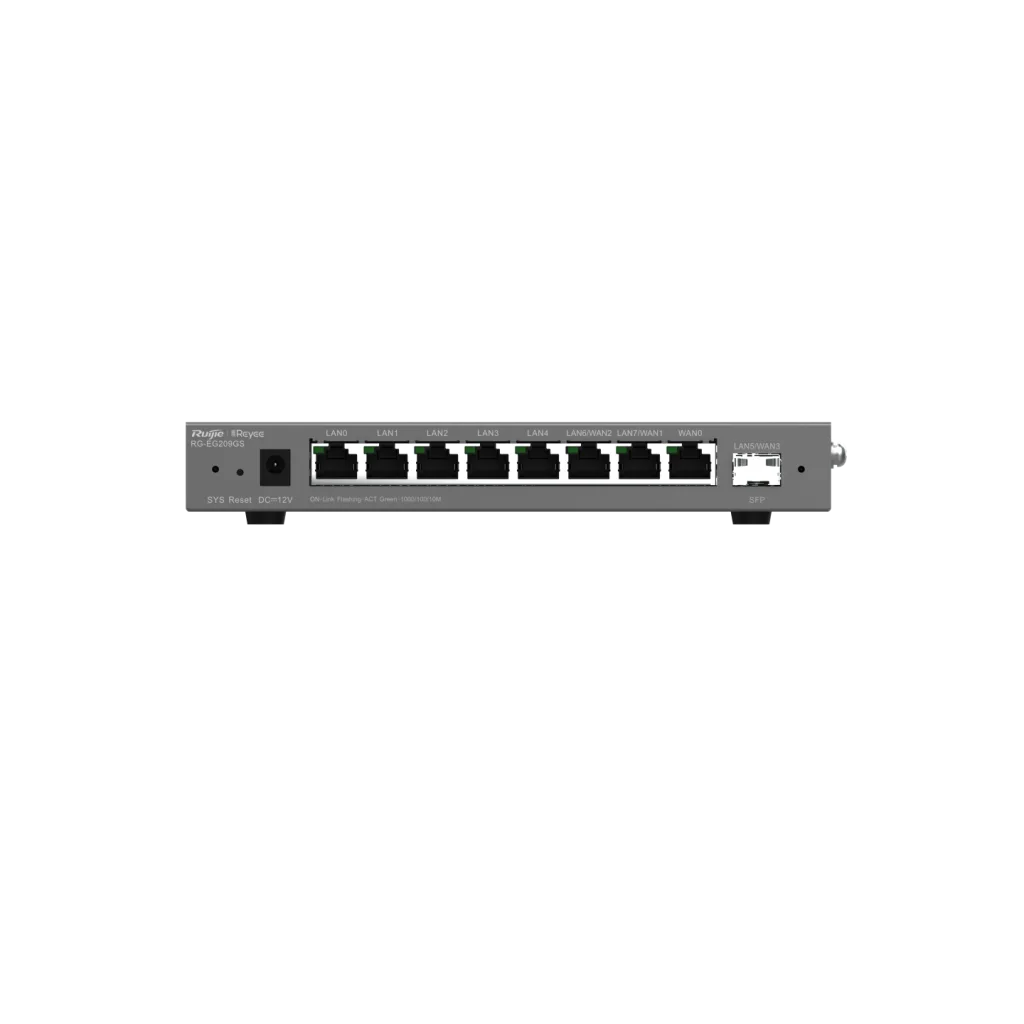 RUIJIE Reyee RG-EG209GS 9 Port, 1 Port SFP, Web Yönetilebilir, 200 Kullanıcı, Bulut Yönetimli Yönlendirici