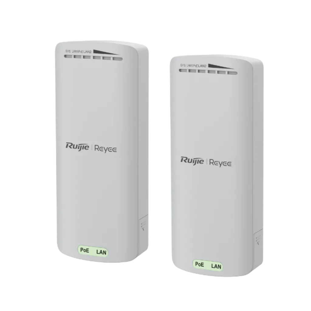 RUIJIE Reyee RG-EST100-E, 2Port, 300Mbps, 2.4Ghz, Pasif PoE, Dış Ortam, Noktadan Noktaya PTP, Acces Point, Kutu İçeriği