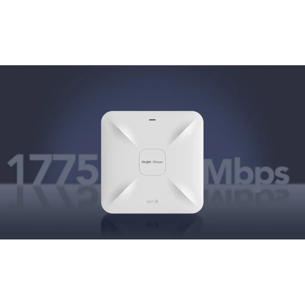 RUIJIE Reyee RG-RAP2260(G), AX3200, 2Port 2.5GE, 1775Mbps, Dual Band, Wifi 6, PoE, Tavan Tipi, Reyee Mesh, Access Point