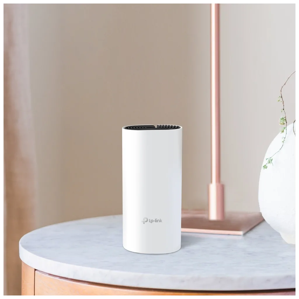 TP-LINK DECO E4, AC1200, Tekli Mesh, 1200Mbps, Dual Band, 2Port Megabit Lan, 140m2 Çekim Alanı, Router, Geniş Alan İnter
