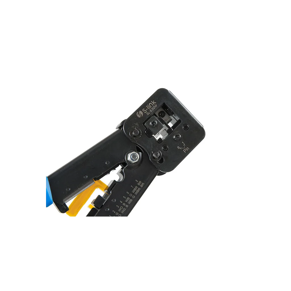 S-LINK SL-830W, RJ45/RJ11 ikili Pense, Yeni Nesil Kablo Ucu Konnektör Sıkma Pensesi