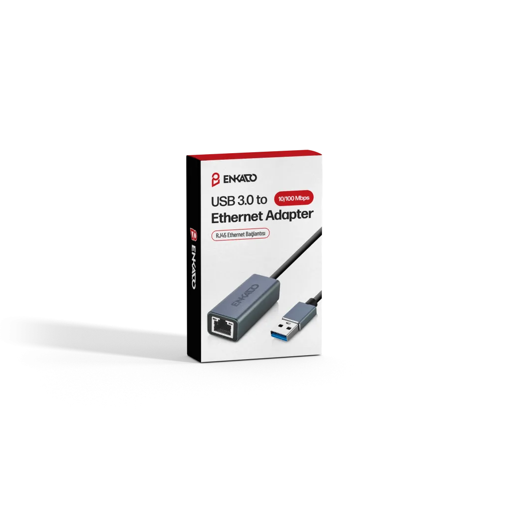 ENKADO EKD-TP44, USB to RJ45, Metal, Ethernet Kartı