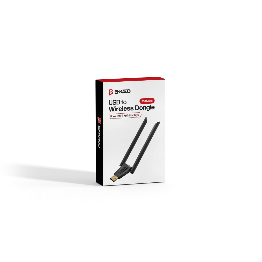 ENKADO EKD-UW91, 300Mbp, 2.4Ghz, 2dBi Harici Anten, USB2.0, WIRELESS ETHERNET