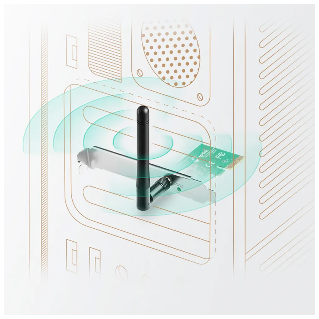 TP-LINK TL-WN781ND, 150Mbps, 2.4Ghz, 2dBi Anten, PCI-Express WIRELESS ETHERNET