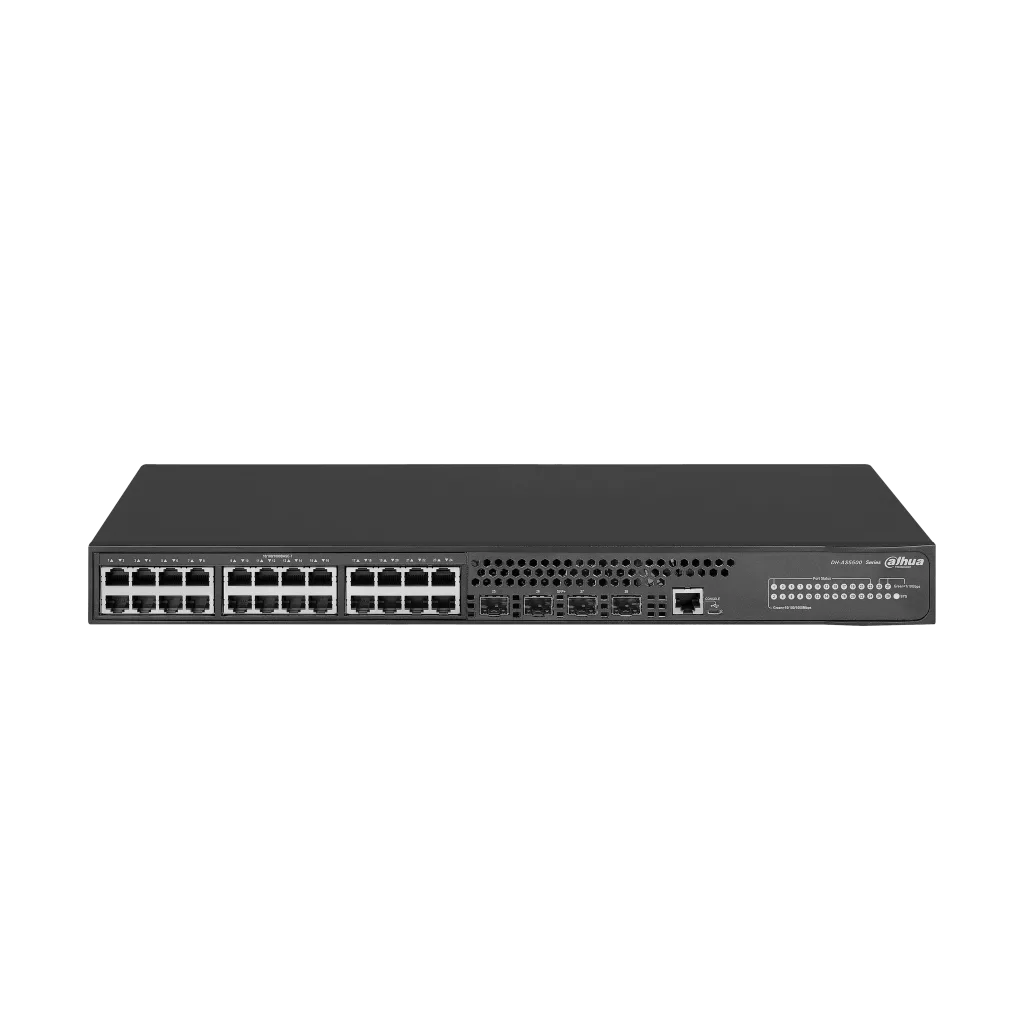 DAHUA AS5500-24GT4XF, 24 Port Gigabit, 4 Port 10G SFP, L3 Yönetilebilir, Rack Mount Switch
