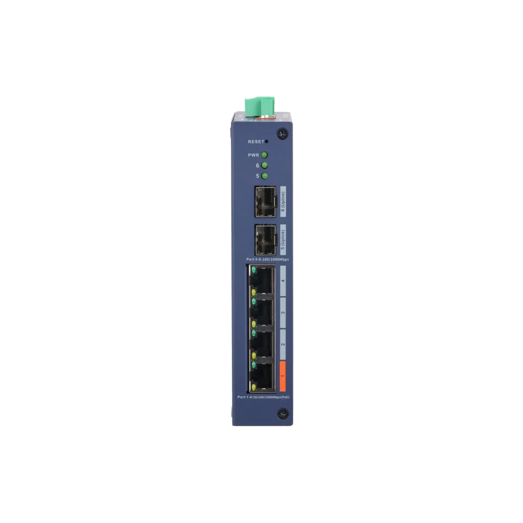 DAHUA CHS4206-4GT-60, 4 Port, Gigabit, PoE 60W, 2 Port SFP, Cloud Yönetilebilir, Switch