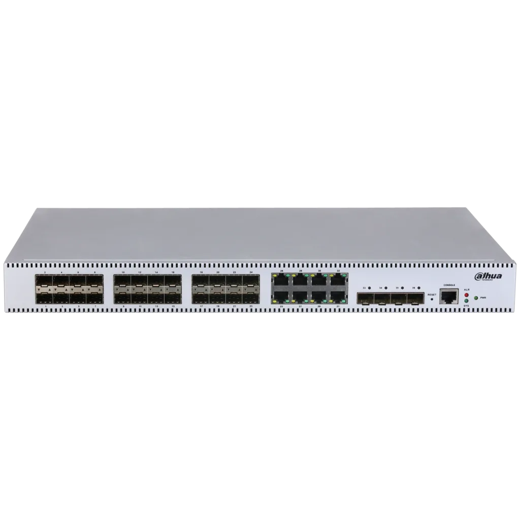 DAHUA S5436-24GF8GT4X, 36 Port, 24 Port GigaBit SFP, 8 Port Gigabit Lan, 4 Port 10 Gigabit SFP, Yönetilebilir, Switch