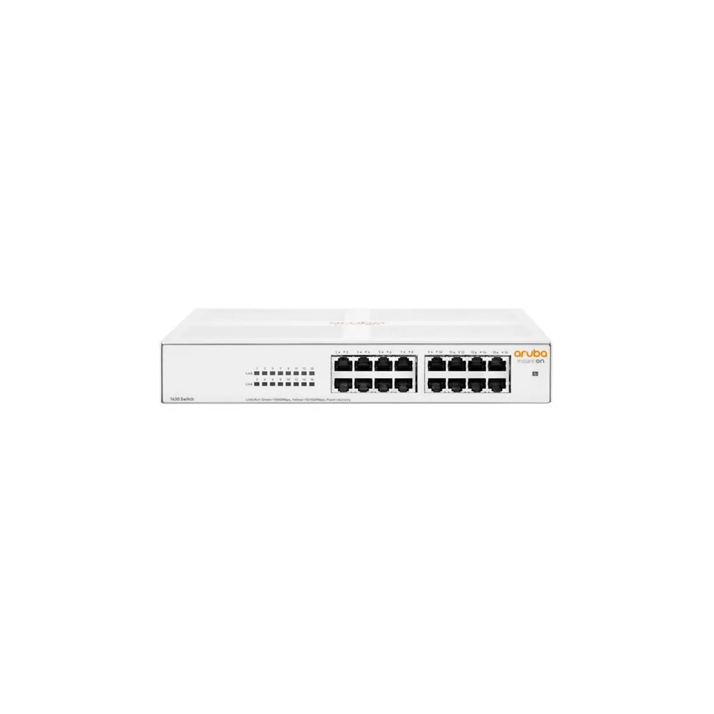 HP Aruba Instant On, R8R47A, 1430-16G, 16Port, GigaBit, Yönetilemez, Masaüstü Switch