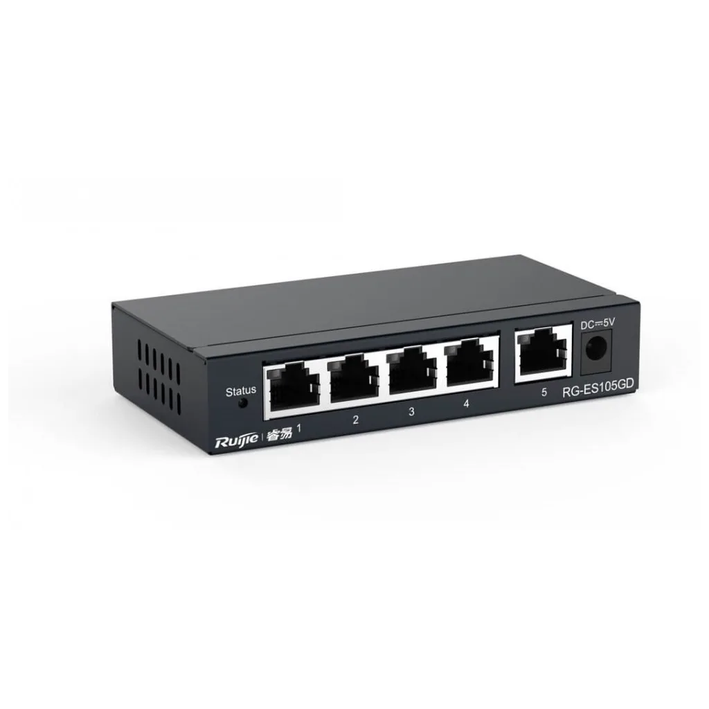 RUIJIE REYEE RG-ES105GD 5 Port GigaBit Switch Metal Kasa