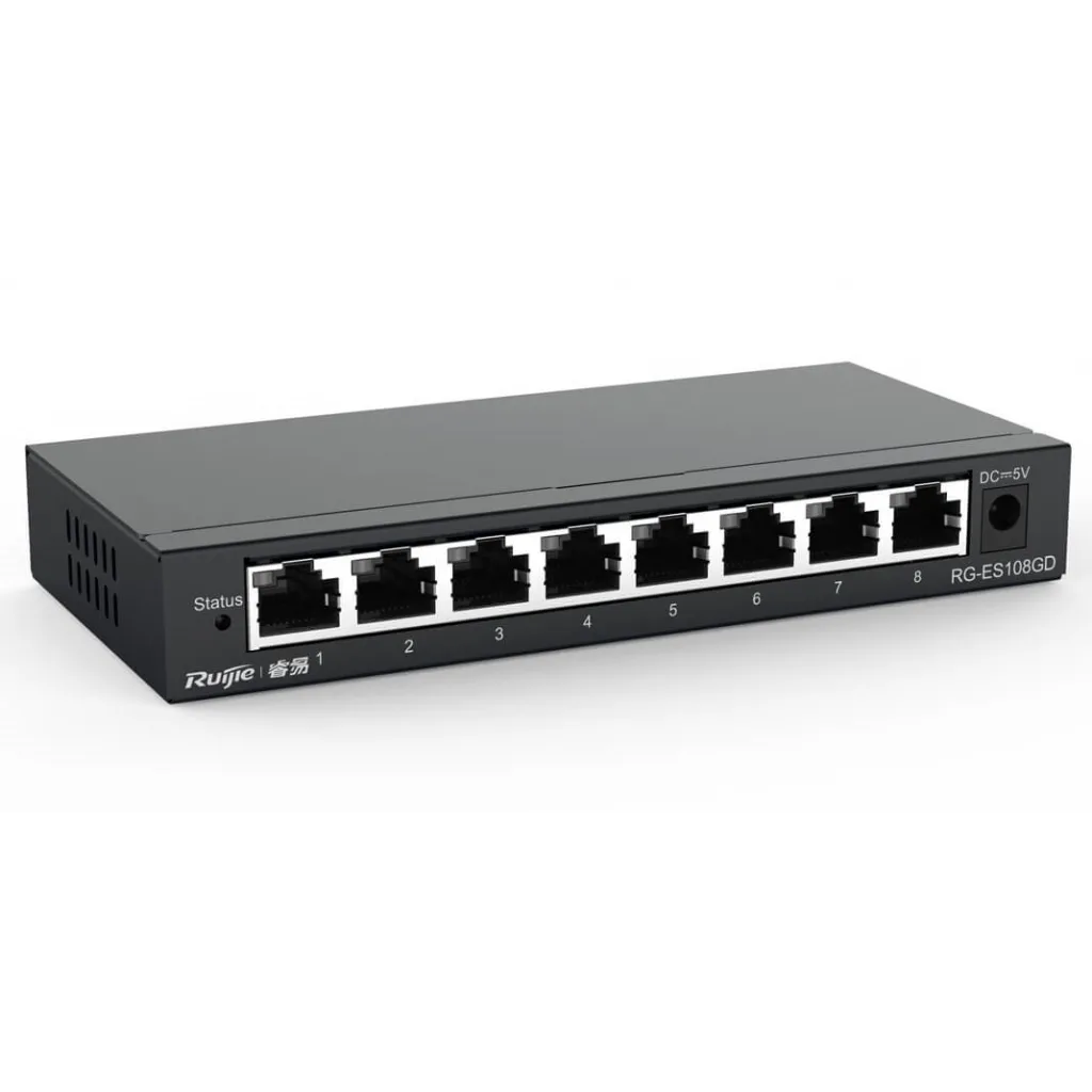 RUIJIE REYEE RG-ES108GD 8 Port GigaBit Switch Metal Kasa