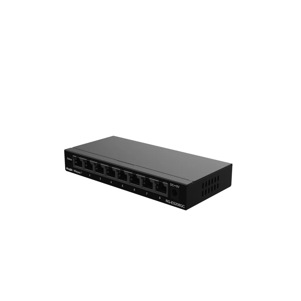 RUIJIE REYEE RG-ES208GC 8 Port GigaBit , Colud Yönetilebilir Switch Metal Kasa