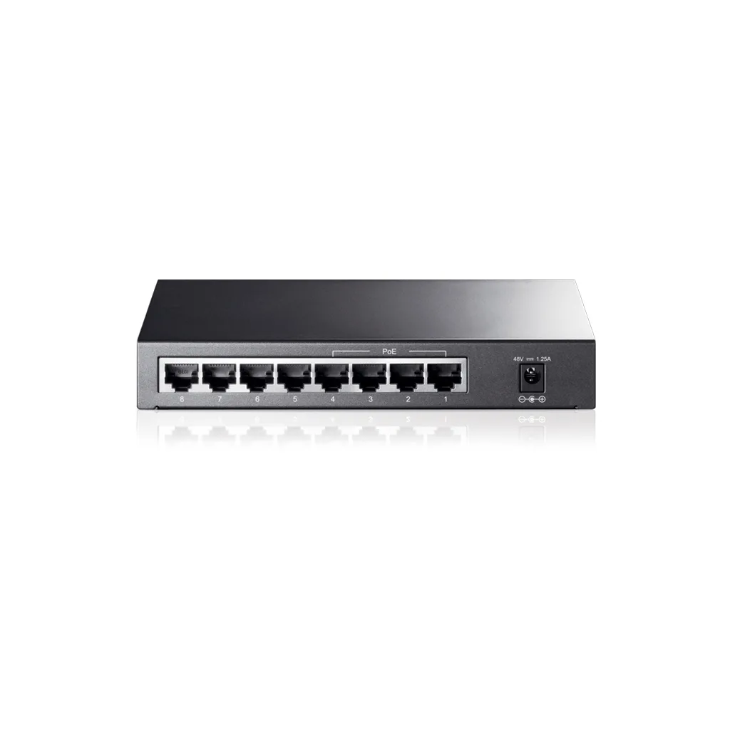 TP-LINK TL-SG1008P, 8 Port, GigaBit, 4 Port PoE, 55W, Yönetilemez, Metal Kasa, Masaüstü Switch
