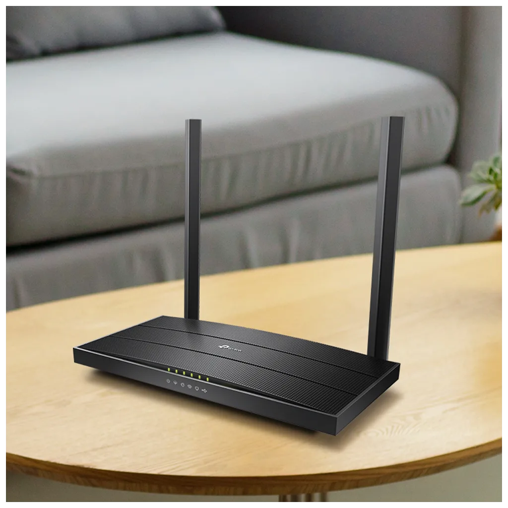 TP-LINK ARCHER VR400 V3, AC1200, 4 Port, Dual Band Wifi, 1200Mbps, 2×Anten, 3G-4G USB Desteği, VDSL2, ADSL2+ MODEM