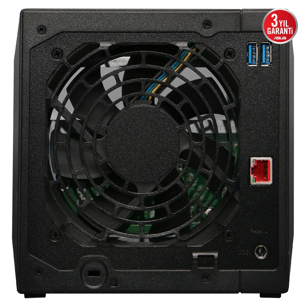 ASUSTOR AS3304T V2, 2Gb DDR4 Ram, 4 Yuvalı (4x20TB Destek), 1x2.5GbE Network, 3xUSB 3.2, Tower NAS (Yedekleme) Cihazı