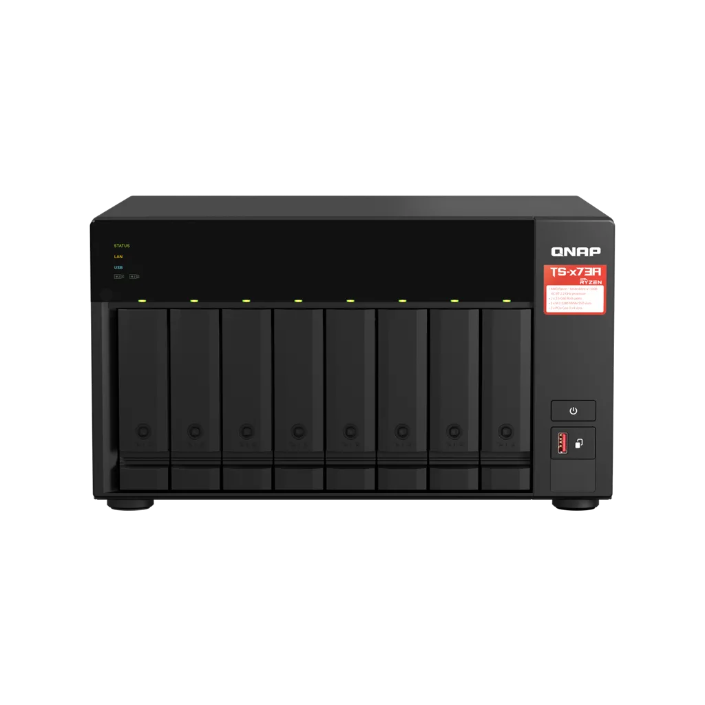 QNAP TurboNAS TS-873A 8Gb Ram 8xYuvalı Tower NAS
