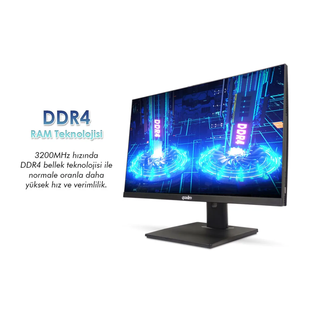 QUADRO EXPANSE AI B424 14165, i5-14400, 23,8" FHD Ekran, 16Gb Ram, 512Gb SSD, Pivot, Paylaşımlı VGA, Free Dos All In One