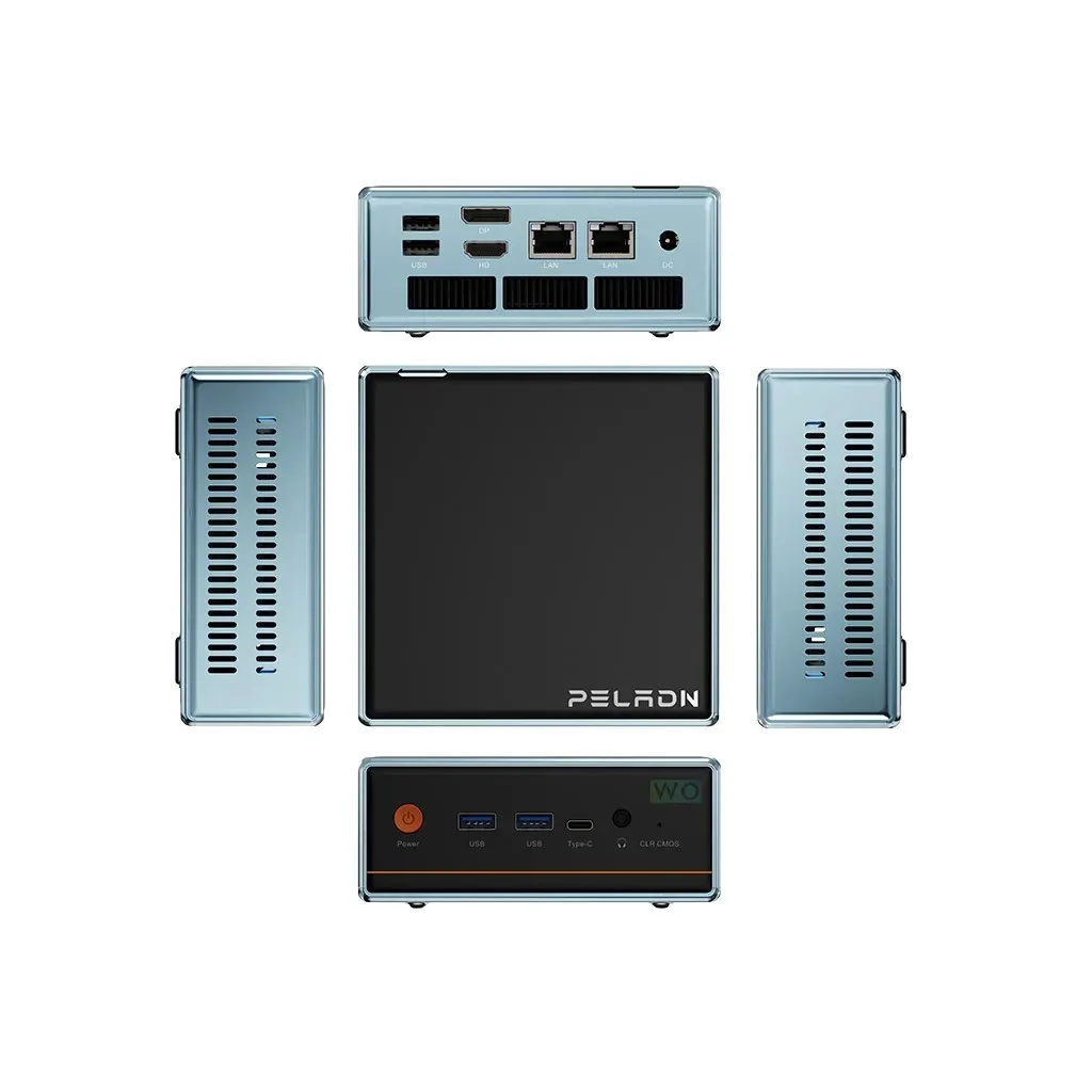 PELADN WO4 Serisi, AMD Ryzen 7 5700U, 16Gb Ram, 512Gb SSD, 1xHDMI, 1xDP, 4xUSB, 1xType-C, 2xLAN, Paylaşımlı Ekran Kartı,