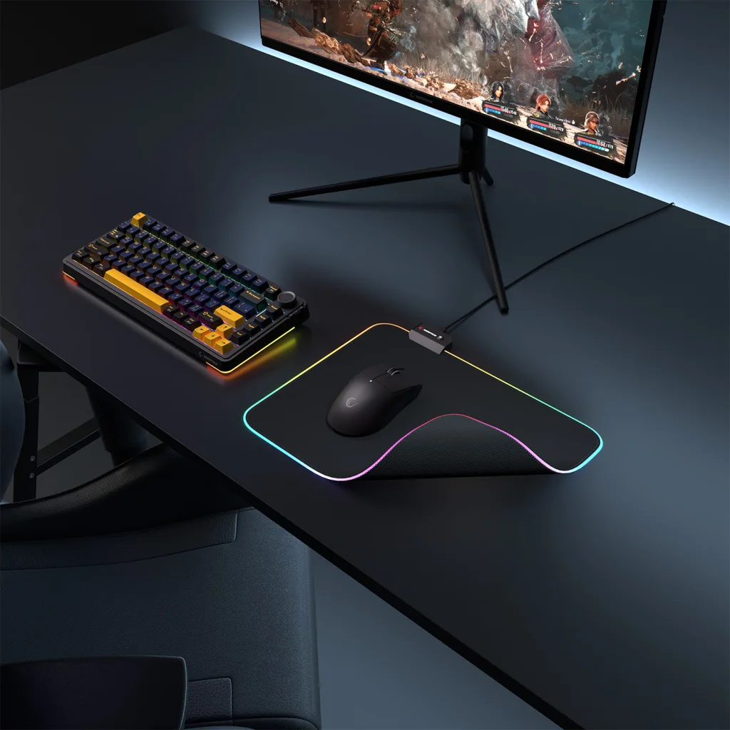 Rampage MP-21, PULSAR M RGB, 252x328x3mm, RGB Led, Gaming, MOUSE PAD (Siyah)