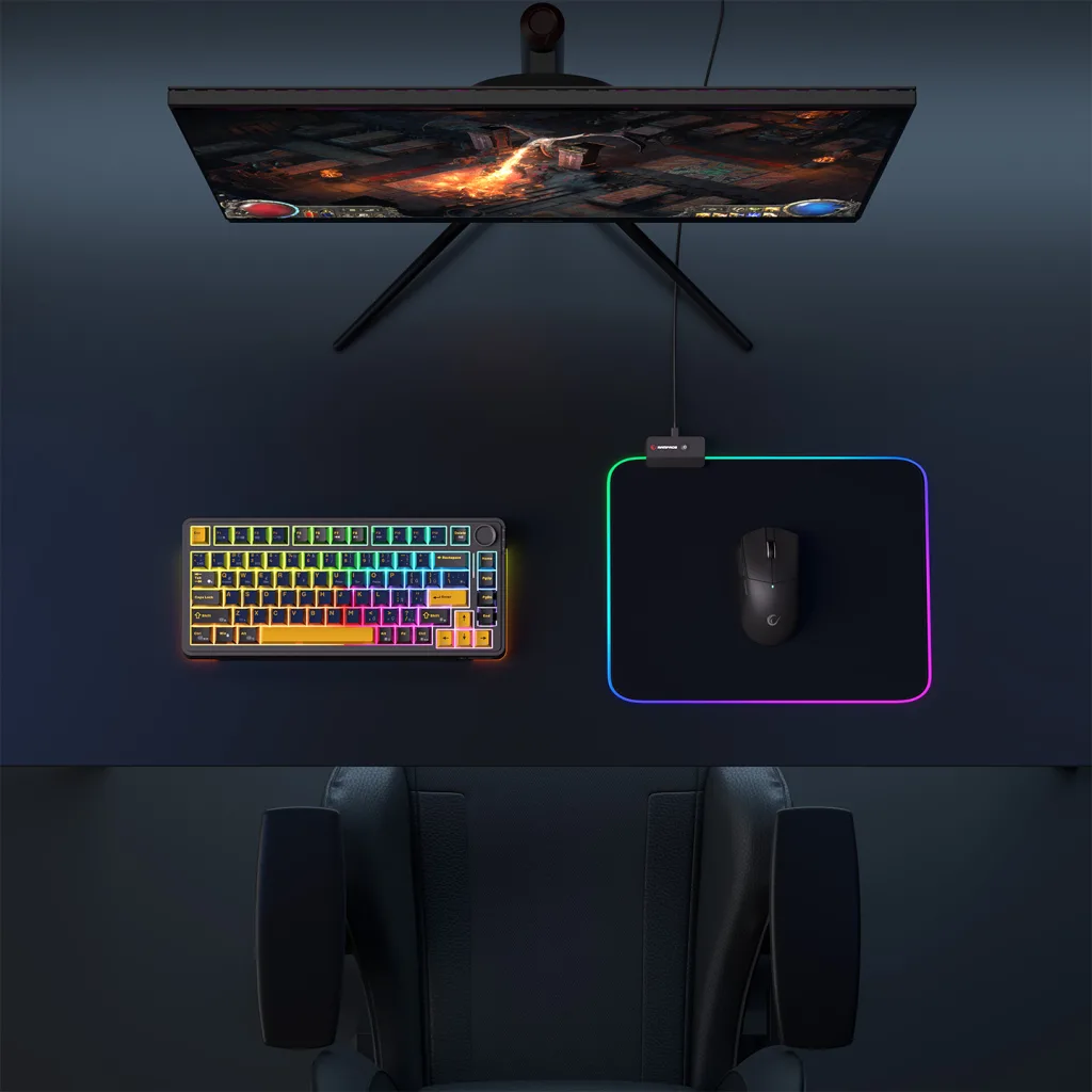 Rampage MP-23, BLITZ M RGB, 252x328x3mm, RGB Led, Gaming, MOUSE PAD (Siyah)