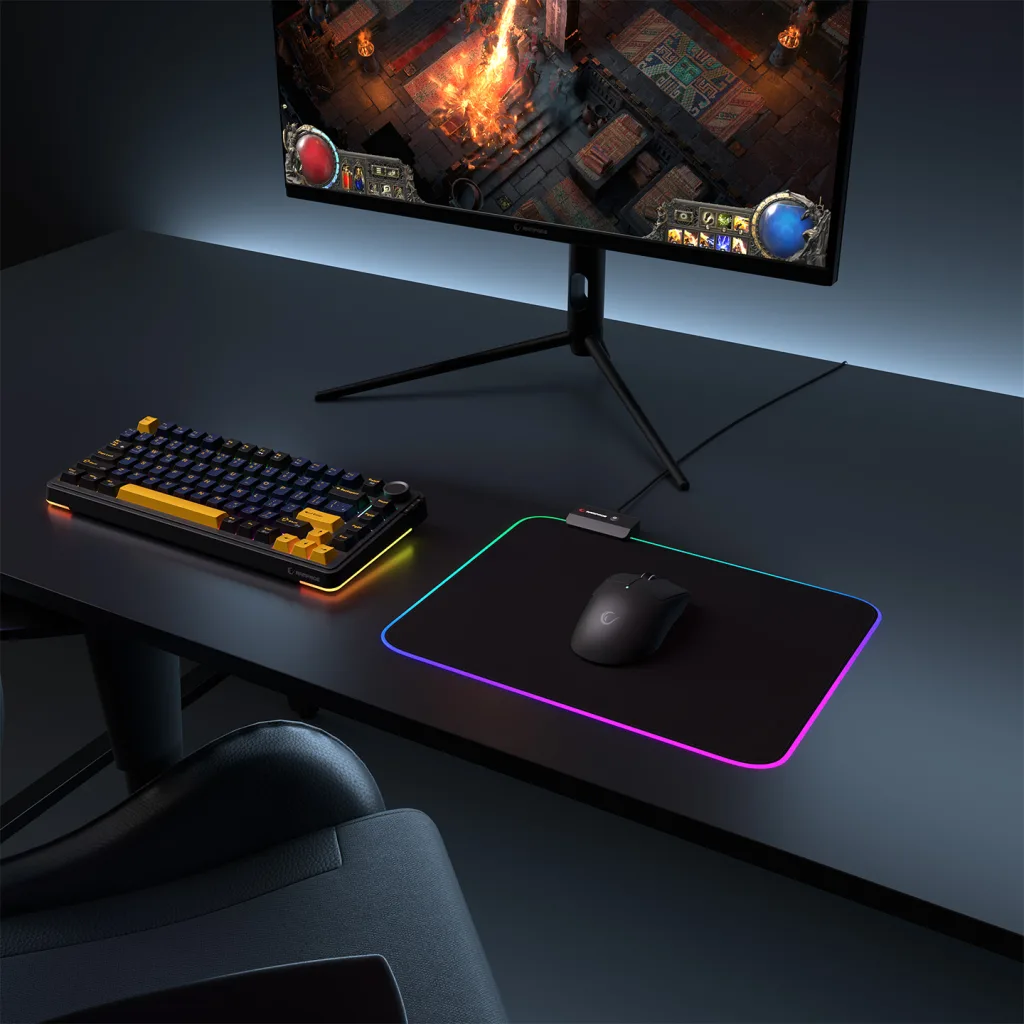 Rampage MP-23, BLITZ M RGB, 252x328x3mm, RGB Led, Gaming, MOUSE PAD (Siyah)