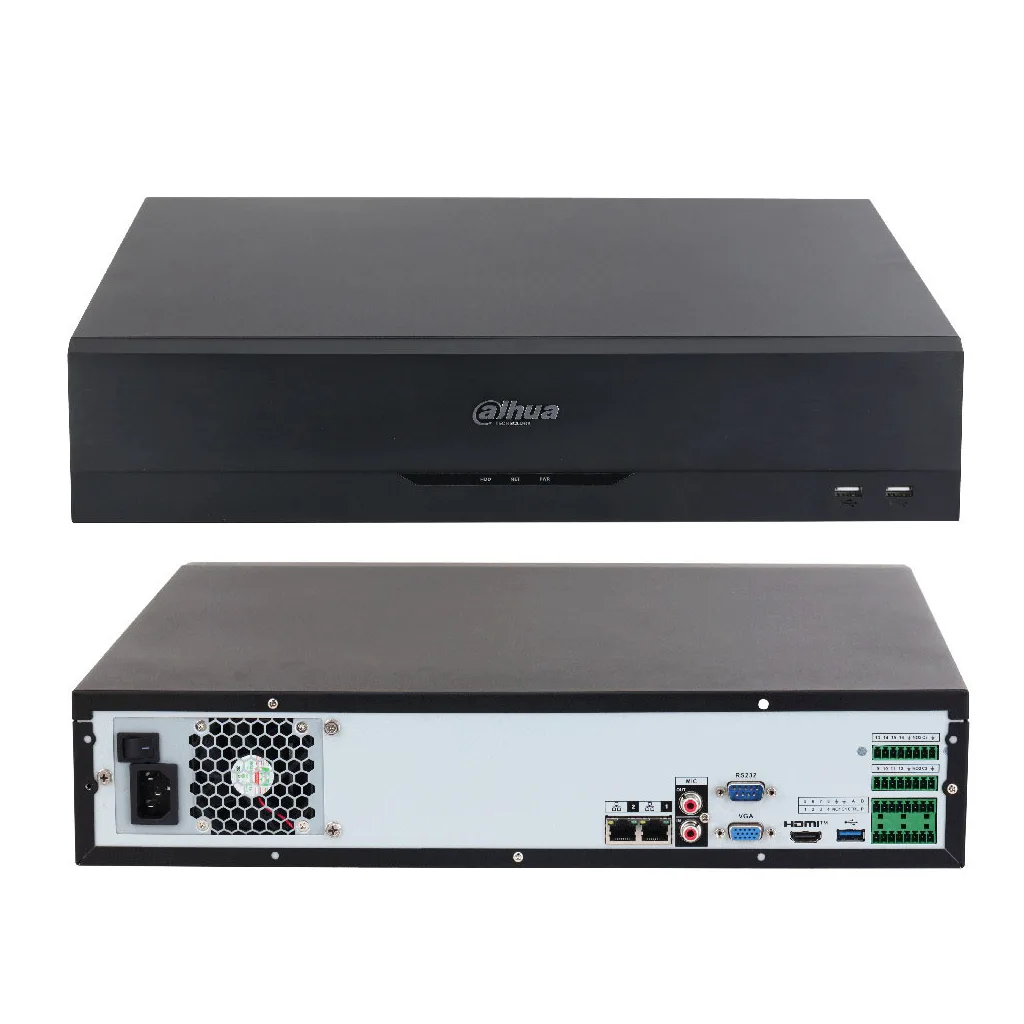 DAHUA NVR4832-EI, 32Kanal, 16Mpix, H265+, 8 HDD Desteği, 1080P Kayıt, 256Mbps Bant Genişliği, 2 Port GigaBit Lan, NVR
