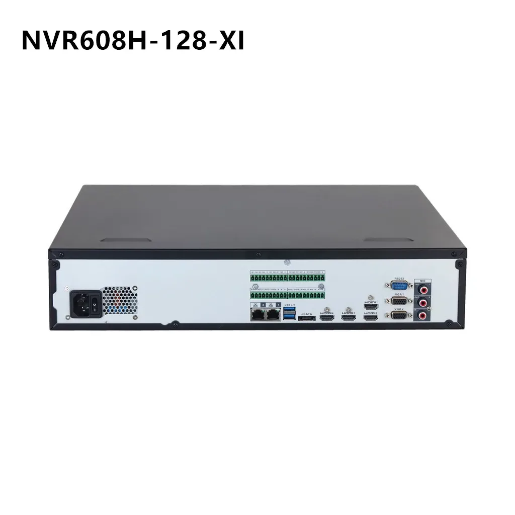DAHUA NVR608H-128-XI, 128Kanal, 32Mpix, H265+, 8 HDD, 1080P Kayıt, 1024 Mbps Bant Genişliği, 2 Port 2500 Mbps LAN, RAID
