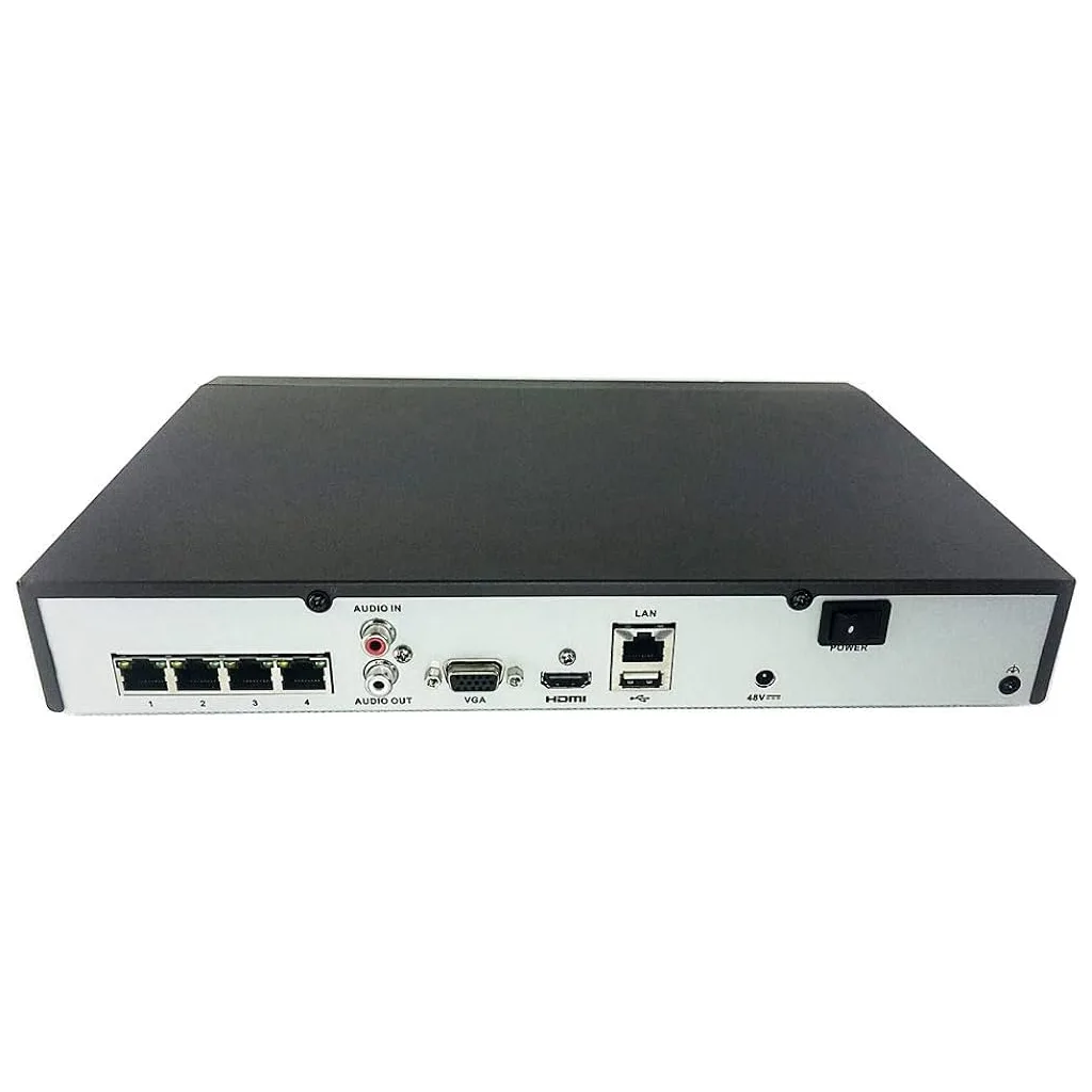 HILOOK NVR-104MH-C/4P, 4Kanal PoE, 8Mpix, H265+, 1 HDD Desteği, 1080P Kayıt, 80Mbps Bant Genişliği, NVR