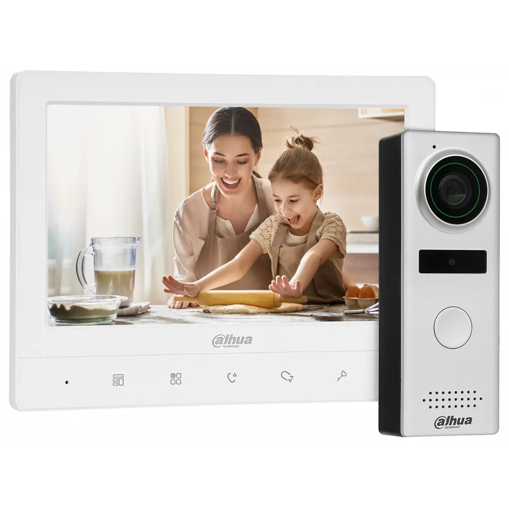 DAHUA KTA02, Analog, Villa Tipi, Görüntülü İnterkom Kit, 7 inç TFT Ekran, 1,3Mp Kamera, Analog Villa Kit
