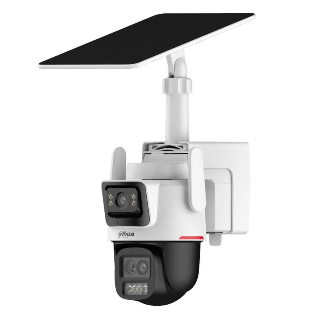 DAHUA IPC-PTS2649C-3E3Z-4GB20, 2X 3Mpix, 2,8 Lens+3,6 Lens, WizColor, 50Mt Gece Görüşü, IP66, Hybrid-zoom PT 4G Solar Ip