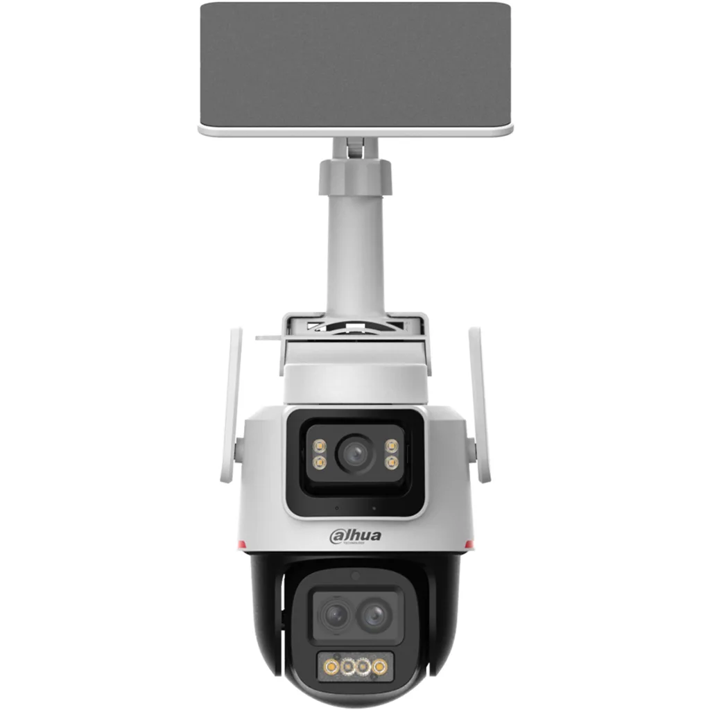 DAHUA IPC-PTS2649C-3E3Z-4GB20, 2X 3Mpix, 2,8 Lens+3,6 Lens, WizColor, 50Mt Gece Görüşü, IP66, Hybrid-zoom PT 4G Solar Ip