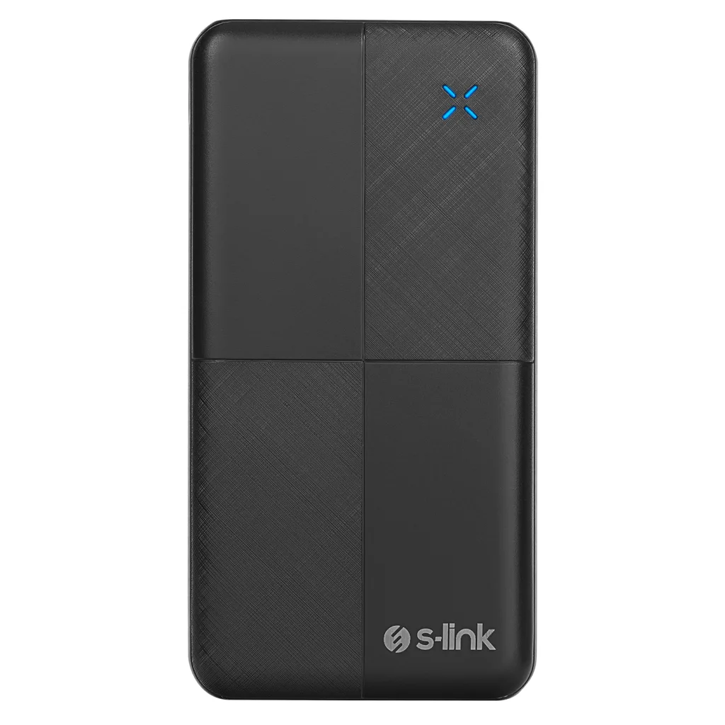 S-LINK IP-G12N, Siyah, 10.000mAh, 2xUSB, 1xMicro USB, 1xType-C, 4 LED Göstergeli, PowerBank