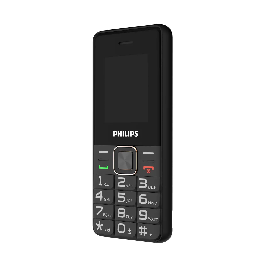 PHILIPS Xenium E6105, 128Mb, Siyah, 48Mb Ram, 1,77inc Ekran, 4G Çift Sim Desteği, FM Radyo, 1000mAh Pil, Türkiye KVK Gar