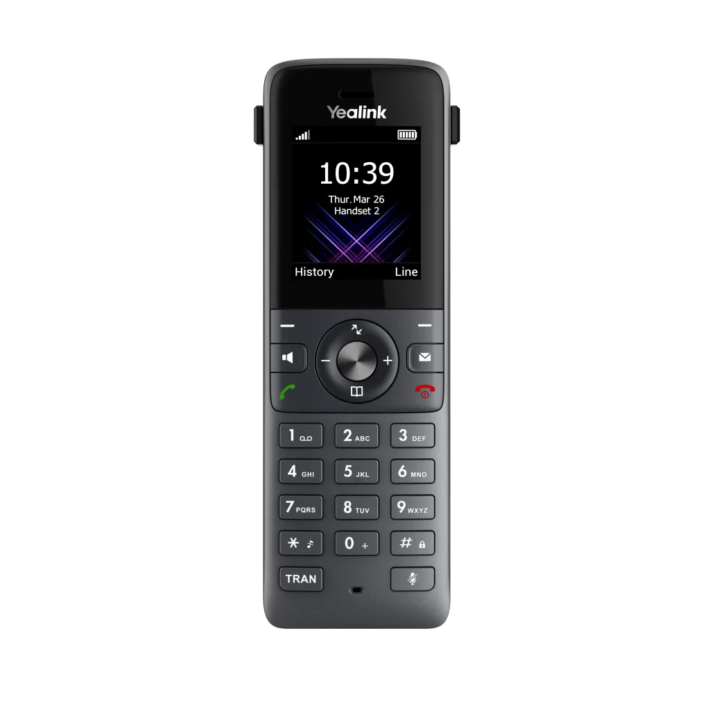 YEALINK W73H, Dect, Kablosuz IP TELEFON, Siyah, 1.8" Renkli Ekran, 35 Saat Konuşma, 400 Saat Bekleme