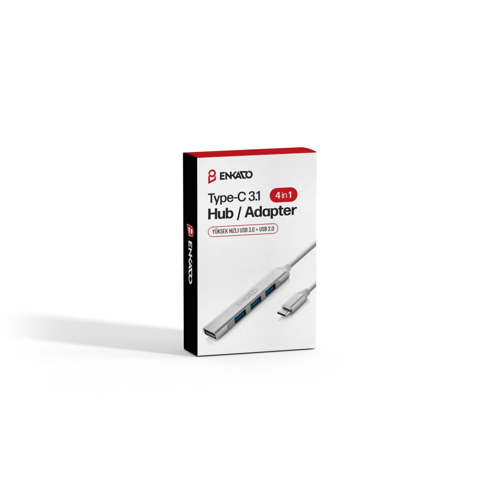 ENKADO EKD-TP50, Type-C to 3xUSB 2.0, 1xUSB 3.0, Metal, USB HUB
