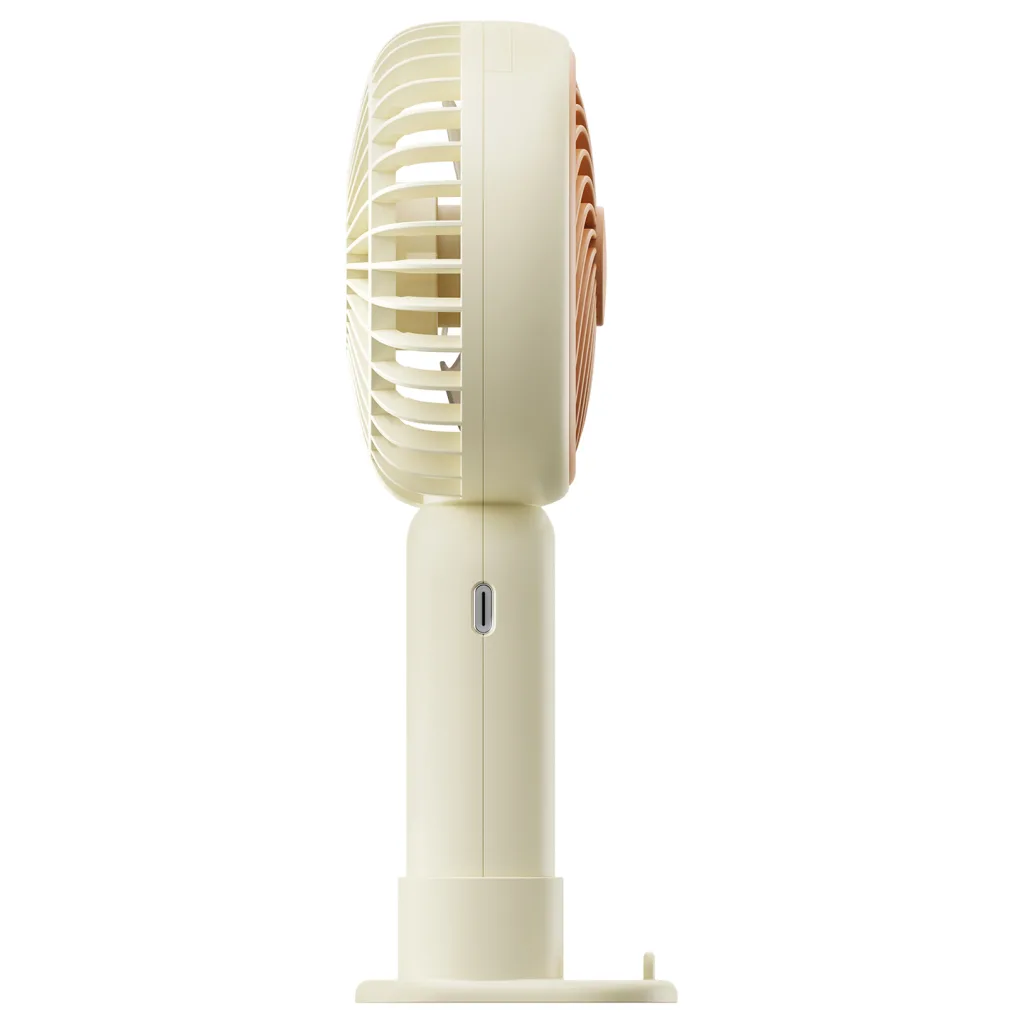 ASONIC AFN20, KREM, 2 Kademeli Hız, Elde Kullanım, Dahili 250mAh Bataryalı, Type-C Şarj Girişli, Vantilatör