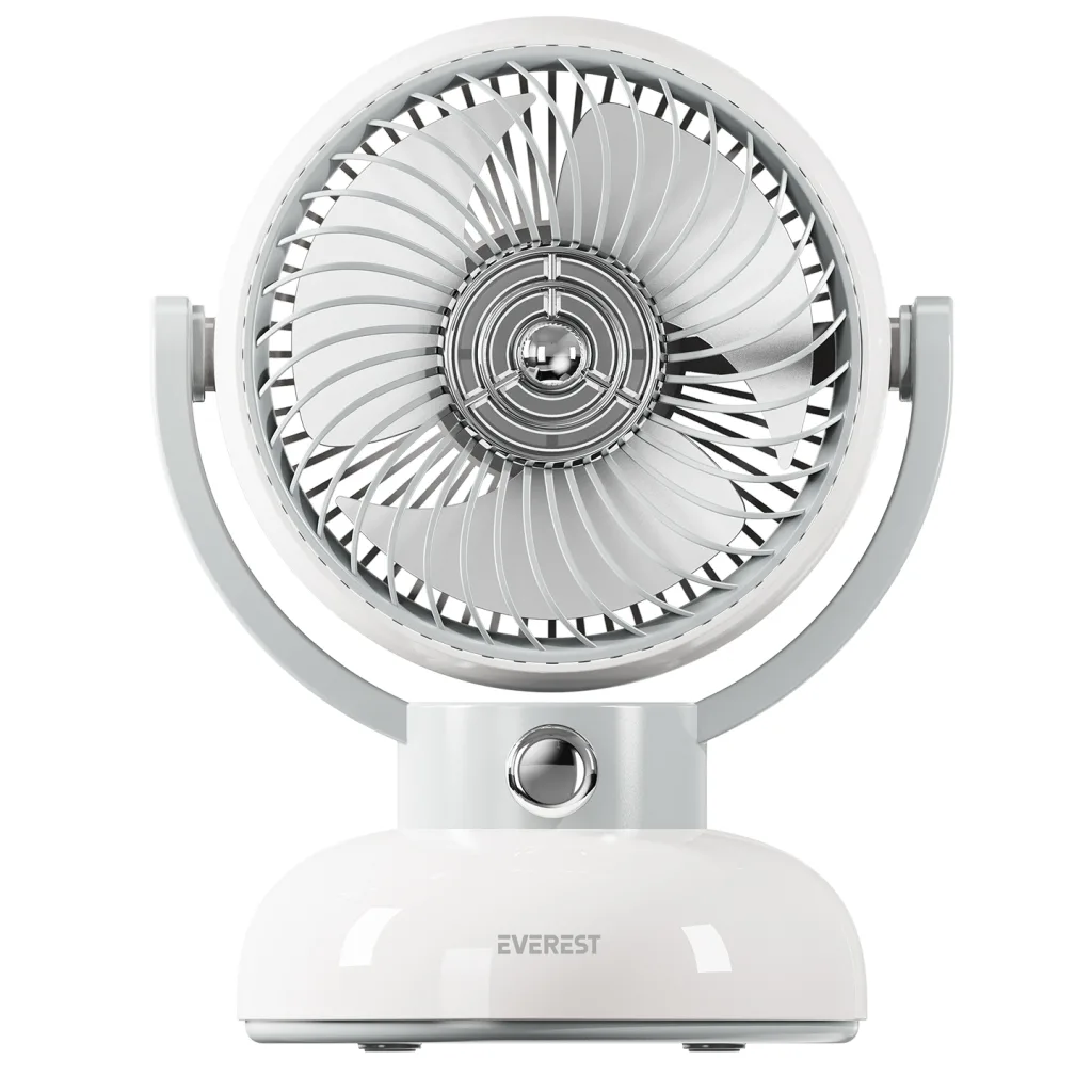 EVEREST EFN12, KREM, 3 Kademeli Hız, Masaüstü Kullanım, Taşınabilir, Dahili 1200mAh Bataryalı, USB Şarj Girişli, Vantila