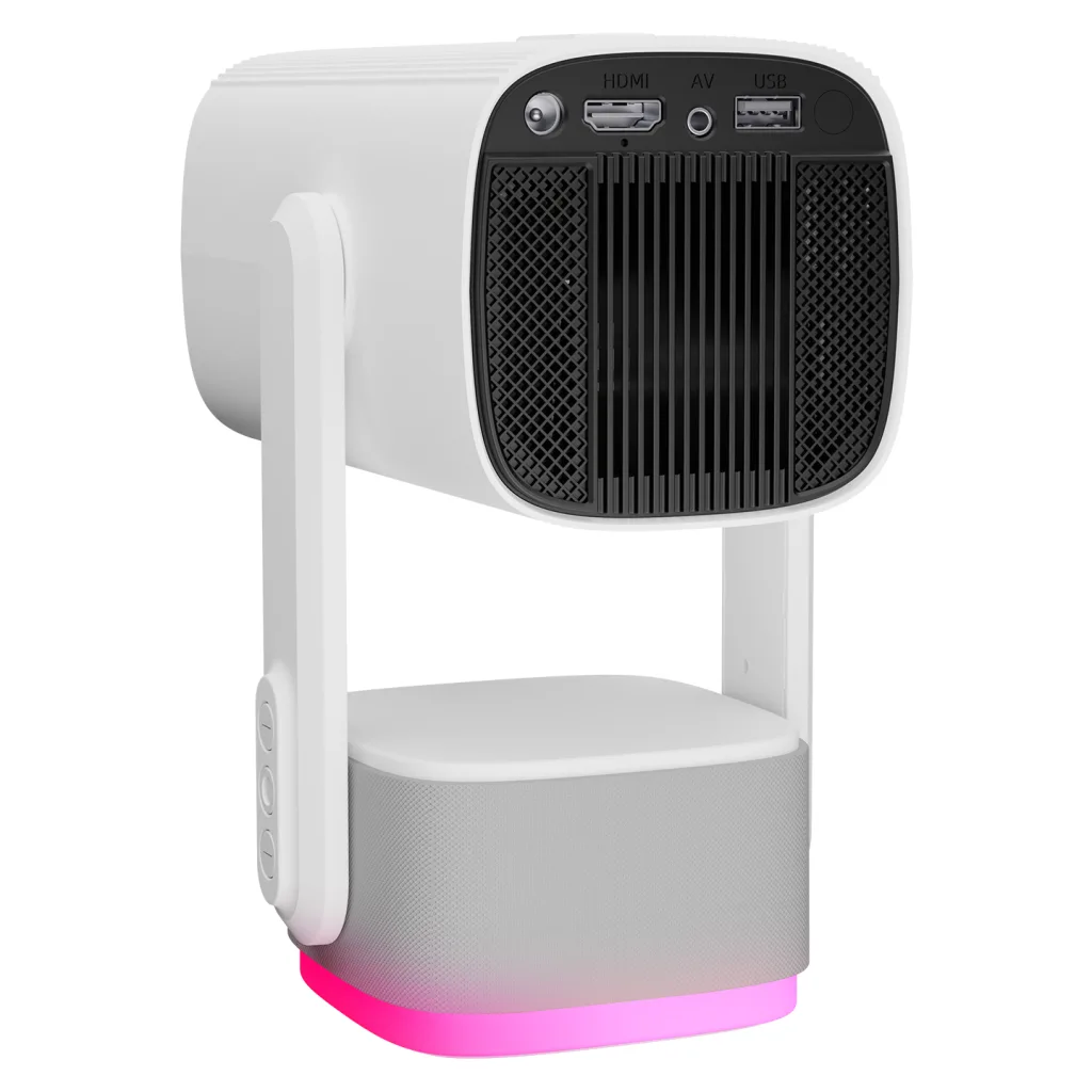 EVEREST PJ08, Beyaz, 150 LED Lümen, 1280x720, 1xHDMI, 1xUSB, WiFi, Bluetooth, 30.000 Saat Led Ömrü, 6W Speaker, 5200mAh