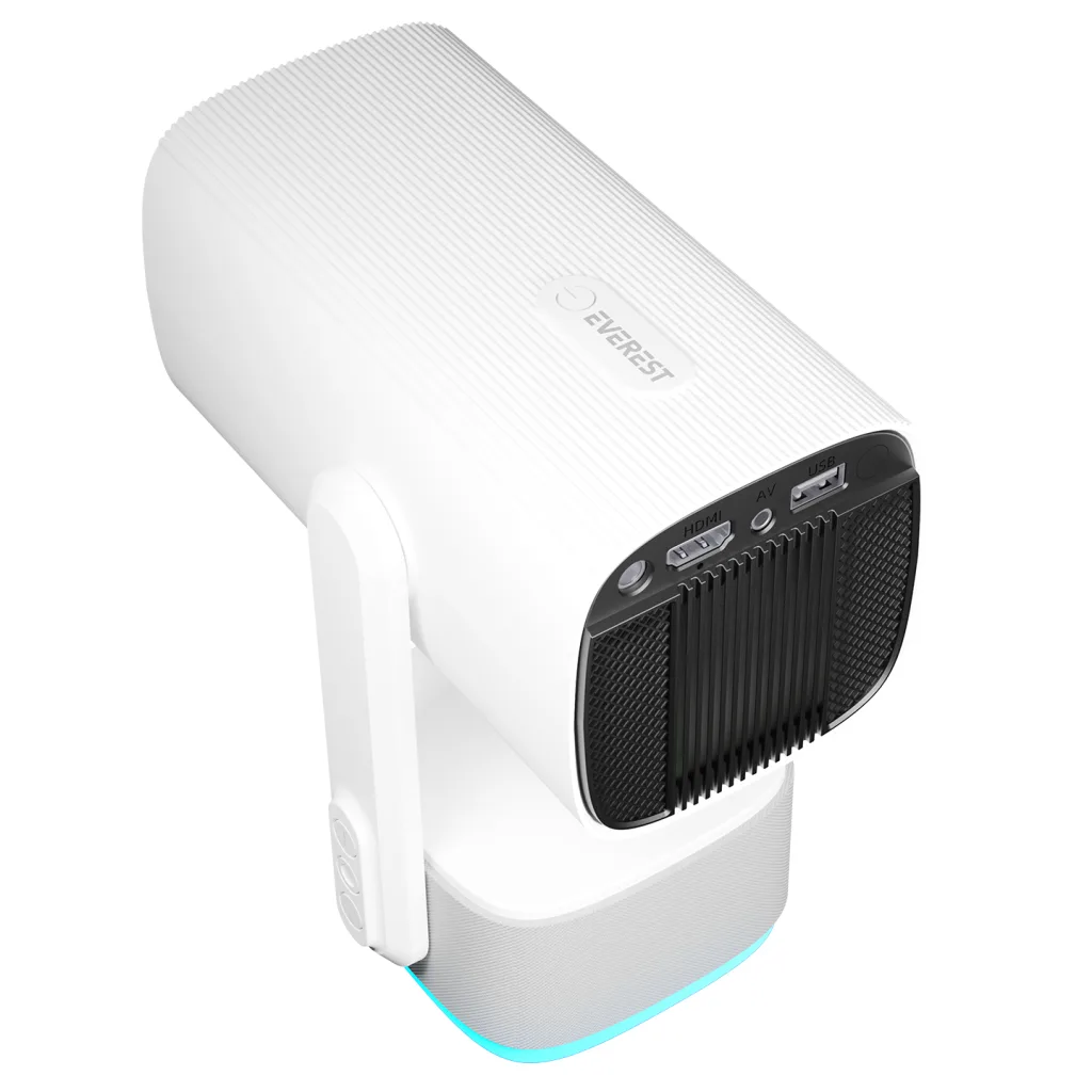 EVEREST PJ08, Beyaz, 150 LED Lümen, 1280x720, 1xHDMI, 1xUSB, WiFi, Bluetooth, 30.000 Saat Led Ömrü, 6W Speaker, 5200mAh