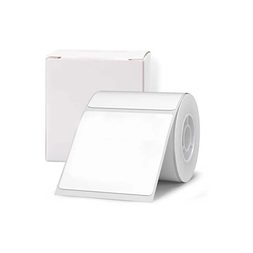NIIMBOT T50 Etiket 50mm x 50mm (Tek Kolonda 1li) 150 adet Beyaz Kare (B1, B21S, B3S, B21 PRO)