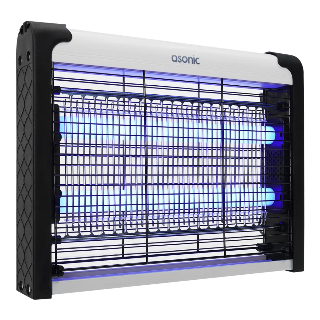 ASONIC AS-A28, Siyah, 4W, 2000V, Masaüstü, Zincir Askılı, 2adet UV Mor Işıklı, Siyah Kasa, Sinek Öldürücü
