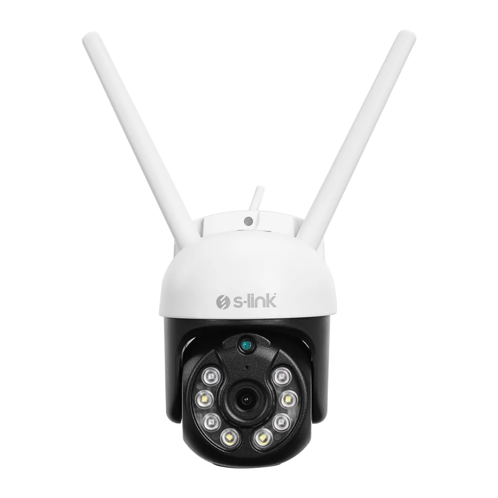 S-LINK SL-PTZ01, Akıllı Güvenlik Kamerası, WiFi, 3Mpix, 2,8mm Lens, 25m. Gece Görüşü, Hareket algılama, İki Yönlü Ses, M