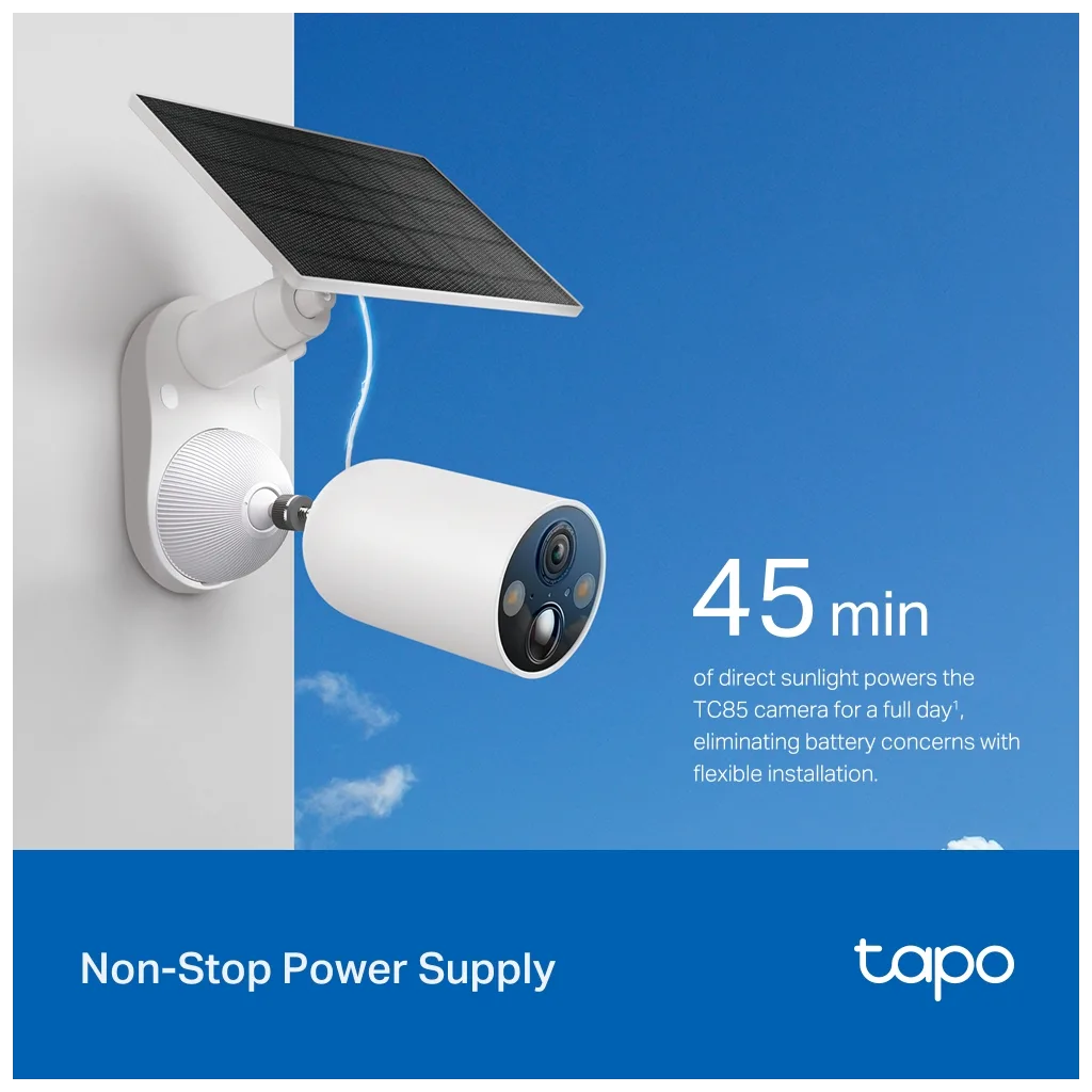 TP-LINK Tapo TC85 KIT (C425 KIT), 2K QHD, 4,0Mpix, Dış Mekan, IP66, WiFi, 15Mt. Renkli Gece Görüşü, İki Yönlü Ses, Yapay