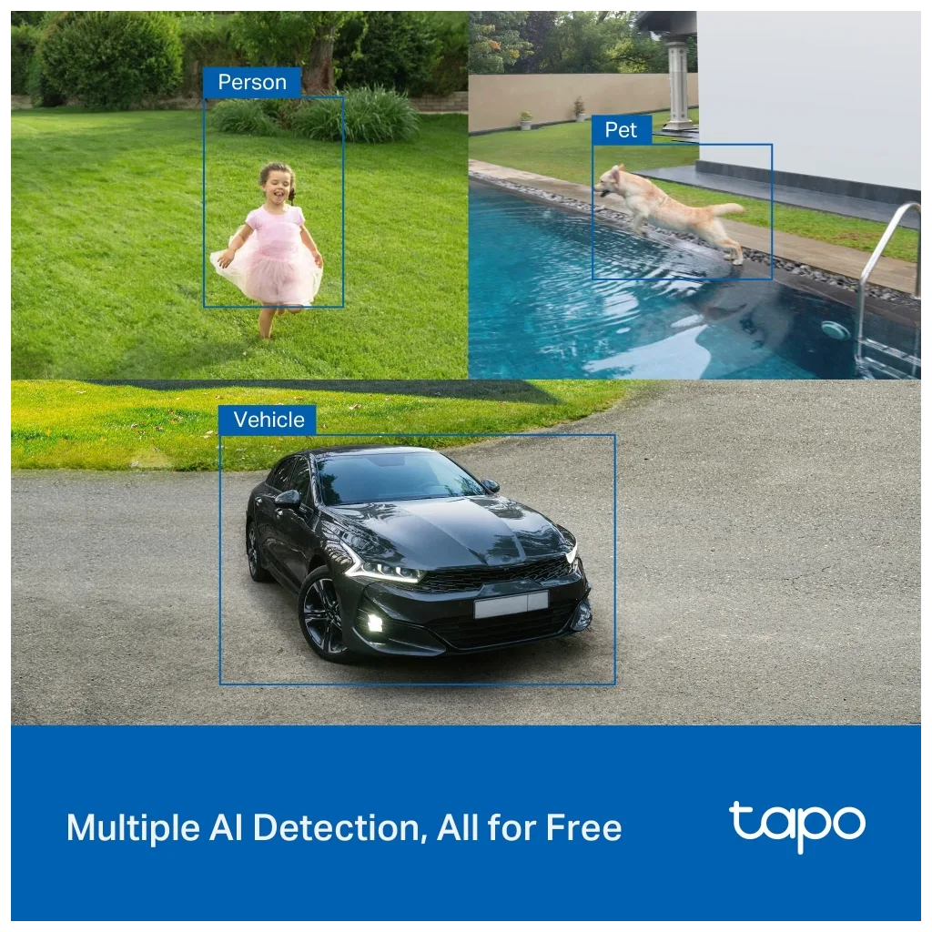 TP-LINK Tapo TC85 KIT (C425 KIT), 2K QHD, 4,0Mpix, Dış Mekan, IP66, WiFi, 15Mt. Renkli Gece Görüşü, İki Yönlü Ses, Yapay