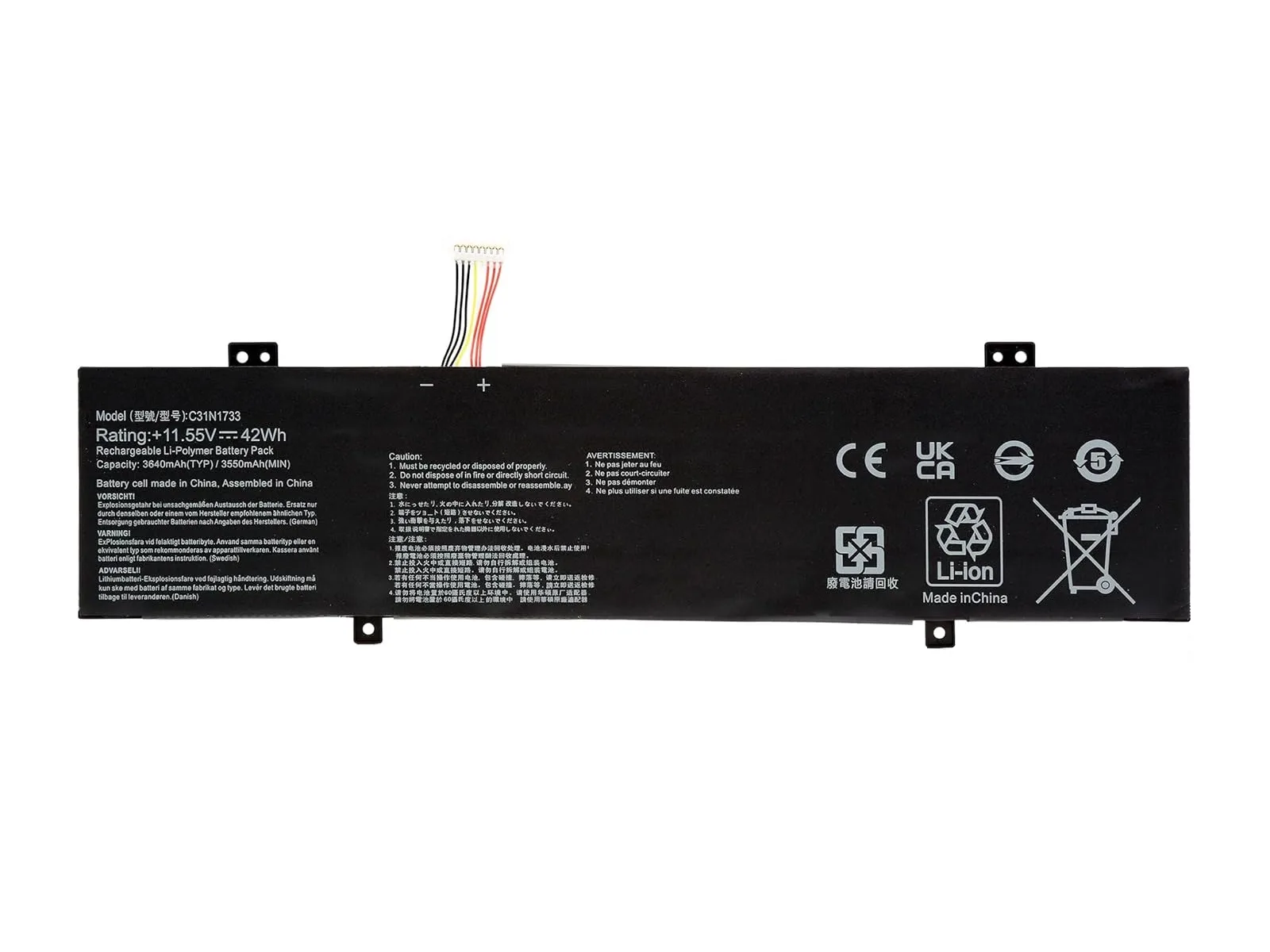 RETRO Asus TP412U, C31N1733 Notebook Bataryası